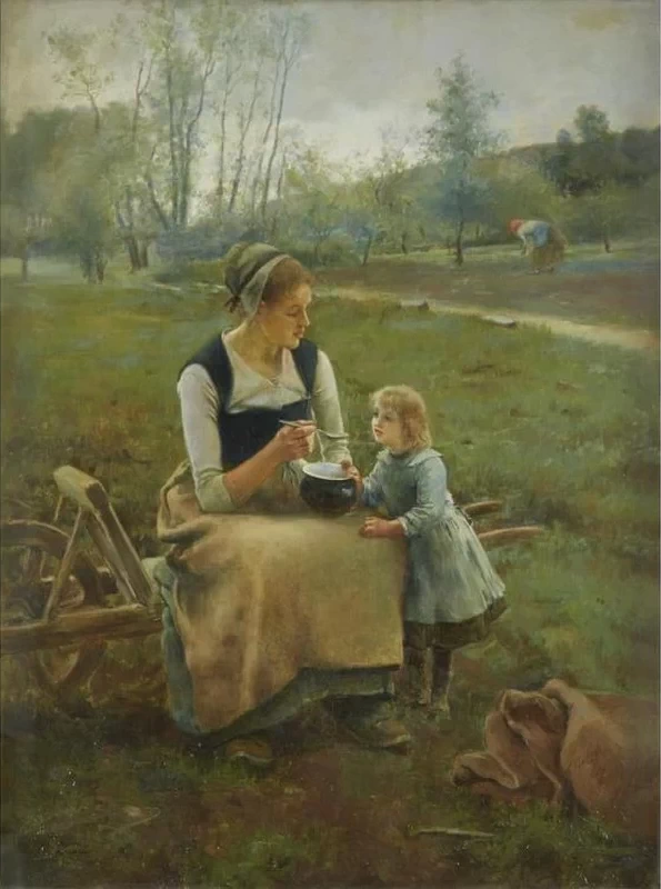 Luis Jiménez Aranda - Madre e bambino nel campo